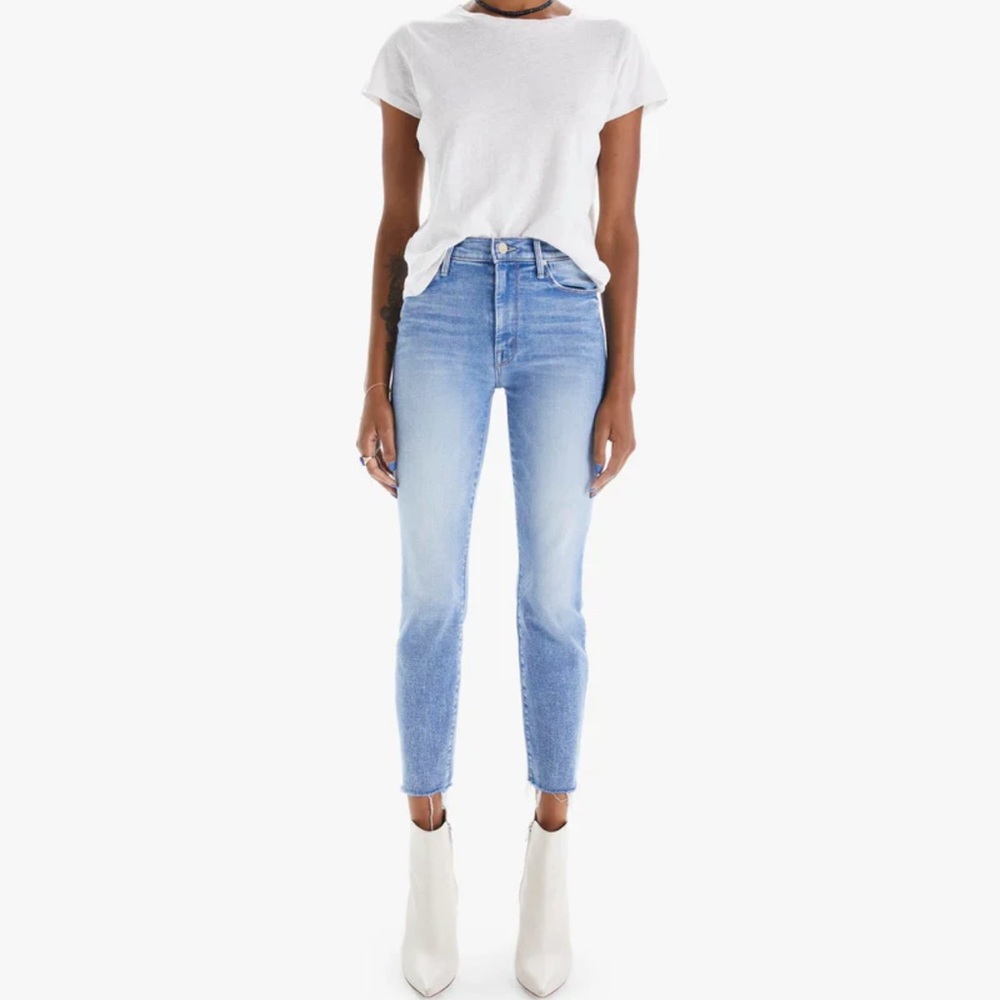 MOTHER Light Blue Ankle Jeans, Size 25